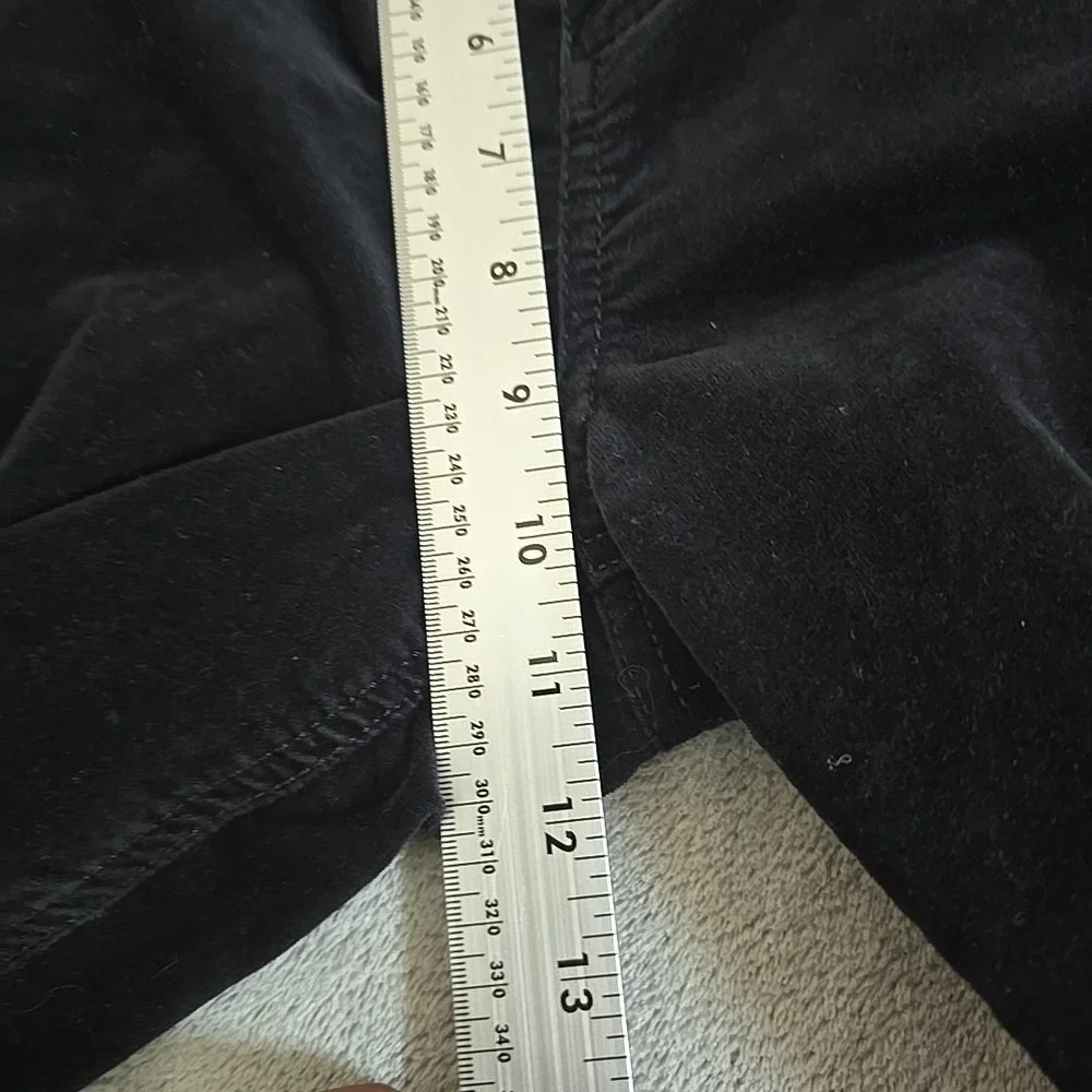 Talbots Pants Womens 16 Straight Black Velvet Flawless 5 Pocket Casual Normcore‎